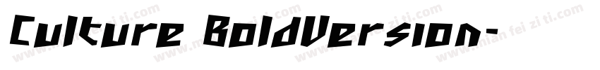 Culture BoldVersion字体转换